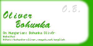 oliver bohunka business card
